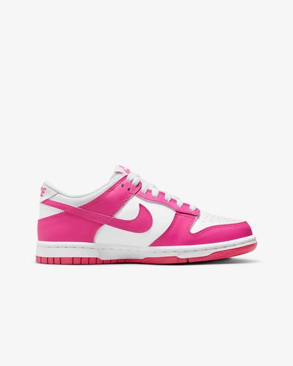 Nike Kids' Dunk Low Shoes - White / Laser Fuchsia - Shopsportive