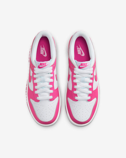 Nike Kids' Dunk Low Shoes - White / Laser Fuchsia - Shopsportive