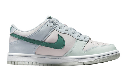 Nike Kids' Dunk Low GS Shoes - Football Grey / Mineral Teal / Pearl Pink - Shopsportive