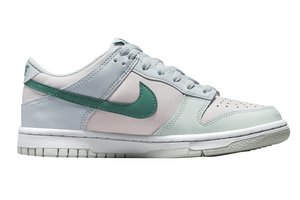 Nike Kid's Dunk Low GS Shoes - Football Grey / Mineral Teal / Pearl Pink Sportive