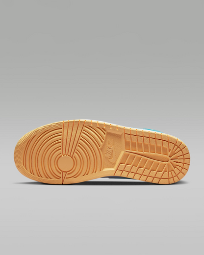 Nike Men's Air Jordan 1 Mid Shoes - Aquatone / White / Celestial Gold - Shopsportive