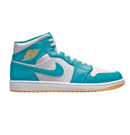Nike Men's Air Jordan 1 Mid Shoes - Aquatone / White / Celestial