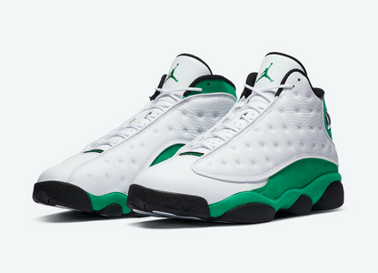 Nike Men's Air Jordan 13 Retro Lucky Shoes - White / Lucky Green / Black - Shopsportive