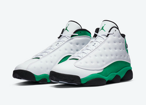 Nike Men's Air Jordan 13 Retro Lucky Shoes - White / Lucky Green / Black Sportive