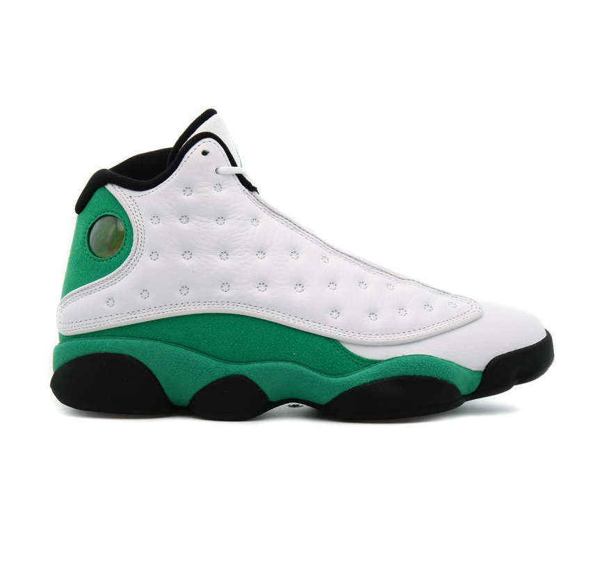 シューズ(男性用) AIR JORDAN13 RETRO  GREEN Nike Men's Air Jordan 13 Retro Lucky Shoes - White / Lucky Green