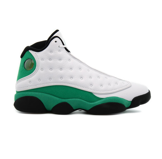 Nike Men's Air Jordan 13 Retro Lucky Shoes - White / Lucky Green / Black Sportive