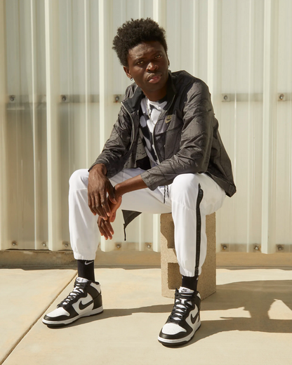 Nike Men's Dunk High Retro Shoes - White / Total Orange / Black - Shopsportive