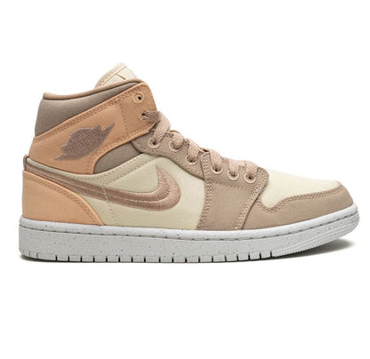 Nike Women's Air Jordan 1 Mid SE Shoes - Brown / Sail / Desert - Shopsportive