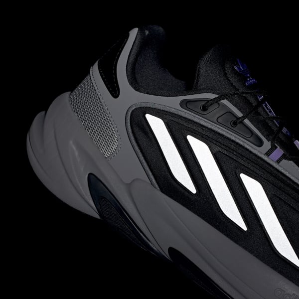 Adidas Men's Ozelia Shoes - Core Black / Matte Silver / Collegiate Purple