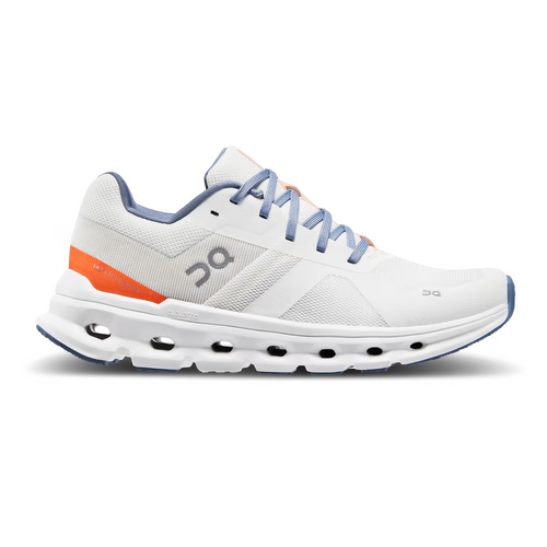 On Running Men's Cloudrunner Wide Shoes - Undyed White / Flame Sportive