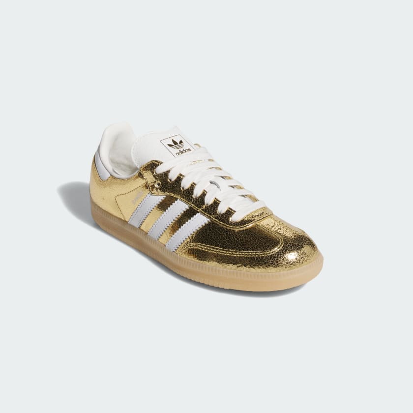 Adidas Women's Samba Og Shoes - Gold Metallic / Cloud White / Core White - Shopsportive