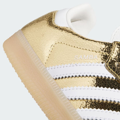 Adidas Women's Samba Og Shoes - Gold Metallic / Cloud White / Core White - Shopsportive