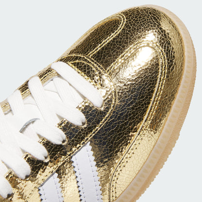 Adidas Women's Samba Og Shoes - Gold Metallic / Cloud White / Core White - Shopsportive