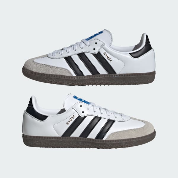 Adidas Kids' Samba OG Shoes - Cloud White / Core Black / Gum Sportive Adidas Kids' Samba OG Shoes - Cloud White / Core Black / Gum Sportive