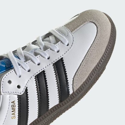Adidas Kids' Samba OG Shoes - Cloud White / Core Black / Gum - Shopsportive