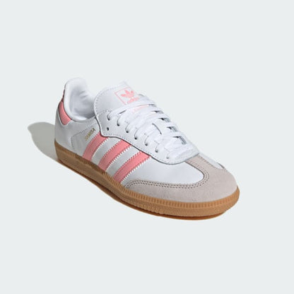 Adidas Kids' Samba Og Shoes - White / Coral Pink - Shopsportive