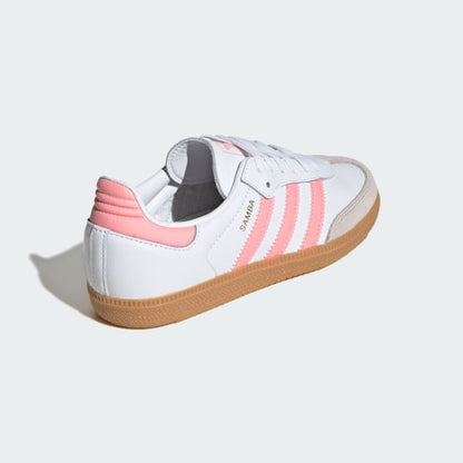 Adidas Kids' Samba Og Shoes - White / Coral Pink - Shopsportive