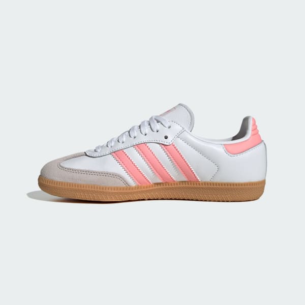 Adidas Kids' Samba Og Shoes - White / Coral Pink