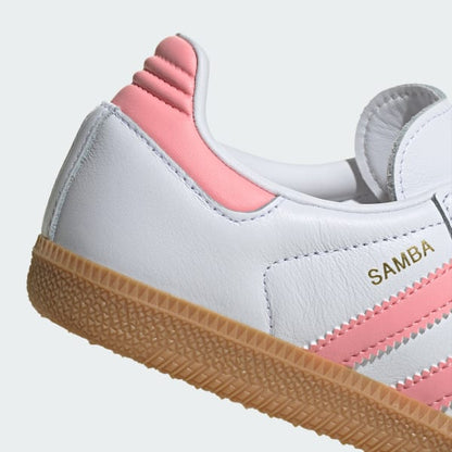 Adidas Kids' Samba Og Shoes - White / Coral Pink - Shopsportive