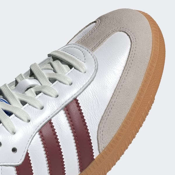 Adidas Men's Samba OG Shoes - Cloud White / Collegiate Burgundy / Gum