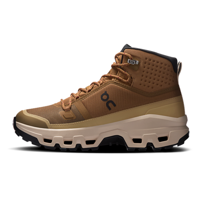 On Running Women's Cloudrock Mid Waterproof Shoes - Sphinx / Sand - Shopsportive