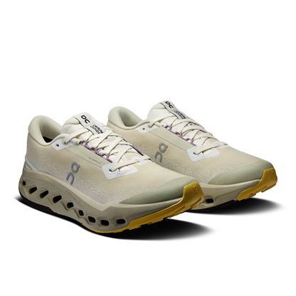 On Running Women's Cloudsurfer Trail 2 Waterproof Shoes - Ghost / Chalk - Shopsportive