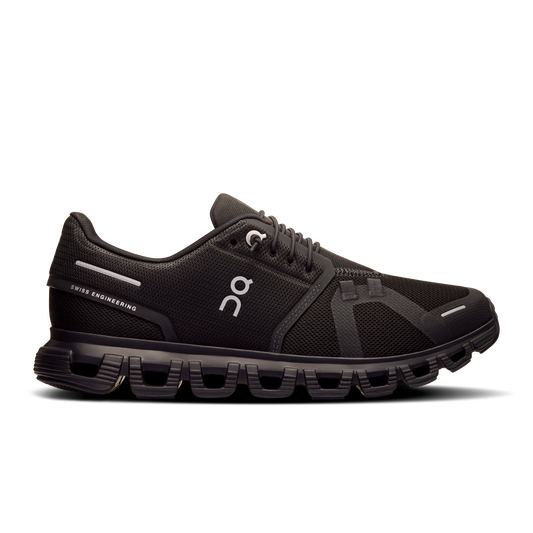 On Running Women's Cloud 6 Wide Shoes - Black / Black - Shopsportive