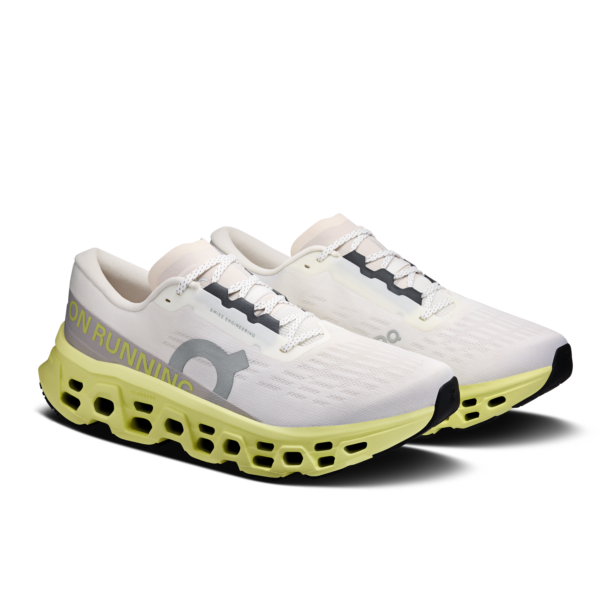 On Running Men's Cloudmonster 3 Shoes - Ivory / Limelight - Shopsportive