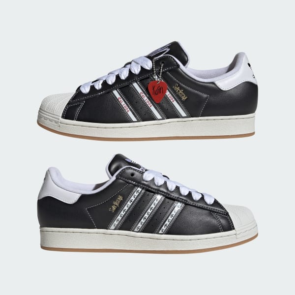 Adidas Men's Superstar Korn Shoes - Core Black / Translucid / Better Scarlet
