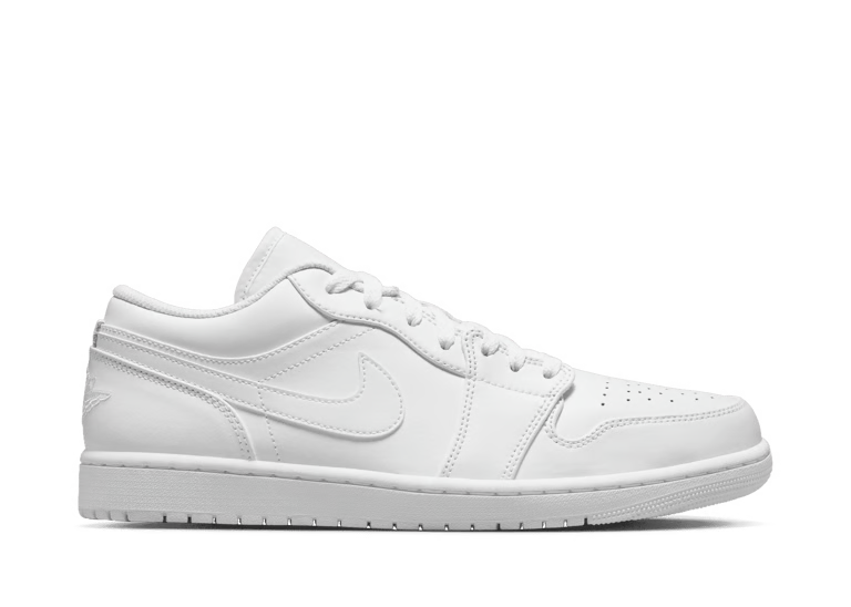 Nike Men's Air Jordan 1 Low Shoes - White / White / White