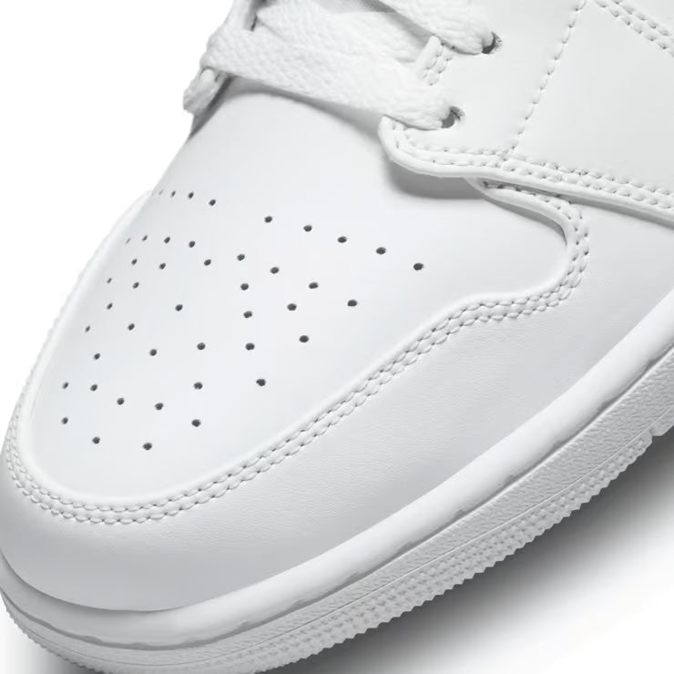 Nike Men's Air Jordan 1 Low Shoes - White / White / White