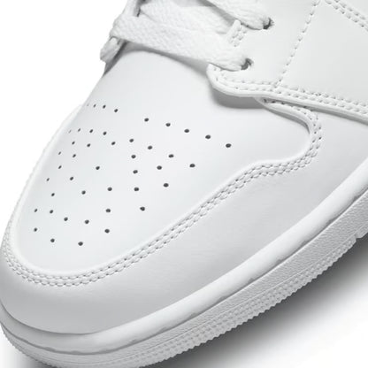 Nike Men's Air Jordan 1 Low Shoes - White / White / White
