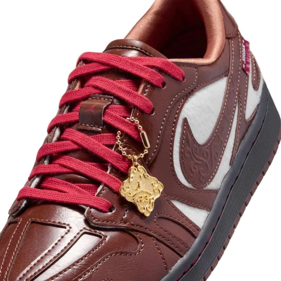 Nike Women's Air Jordan 1 Low Method Of Make V3 Year Of The Horse Shoes - Light Chocolate / Black / Dusty Peach / Sail / Team Crimson - Shopsportive