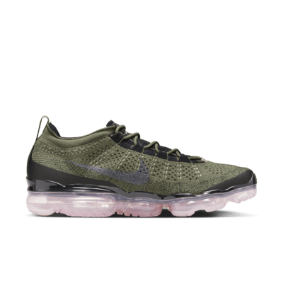 Nike Men's Air Vapormax 2023 Flyknit Shoes - Medium Olive / Pink Oxford / Black