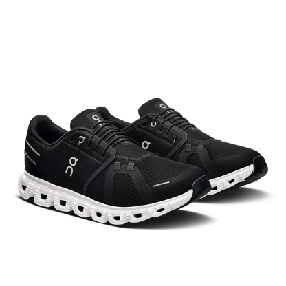 On Running Men's Cloud 6 Wide Shoes - Black / White - Shopsportive