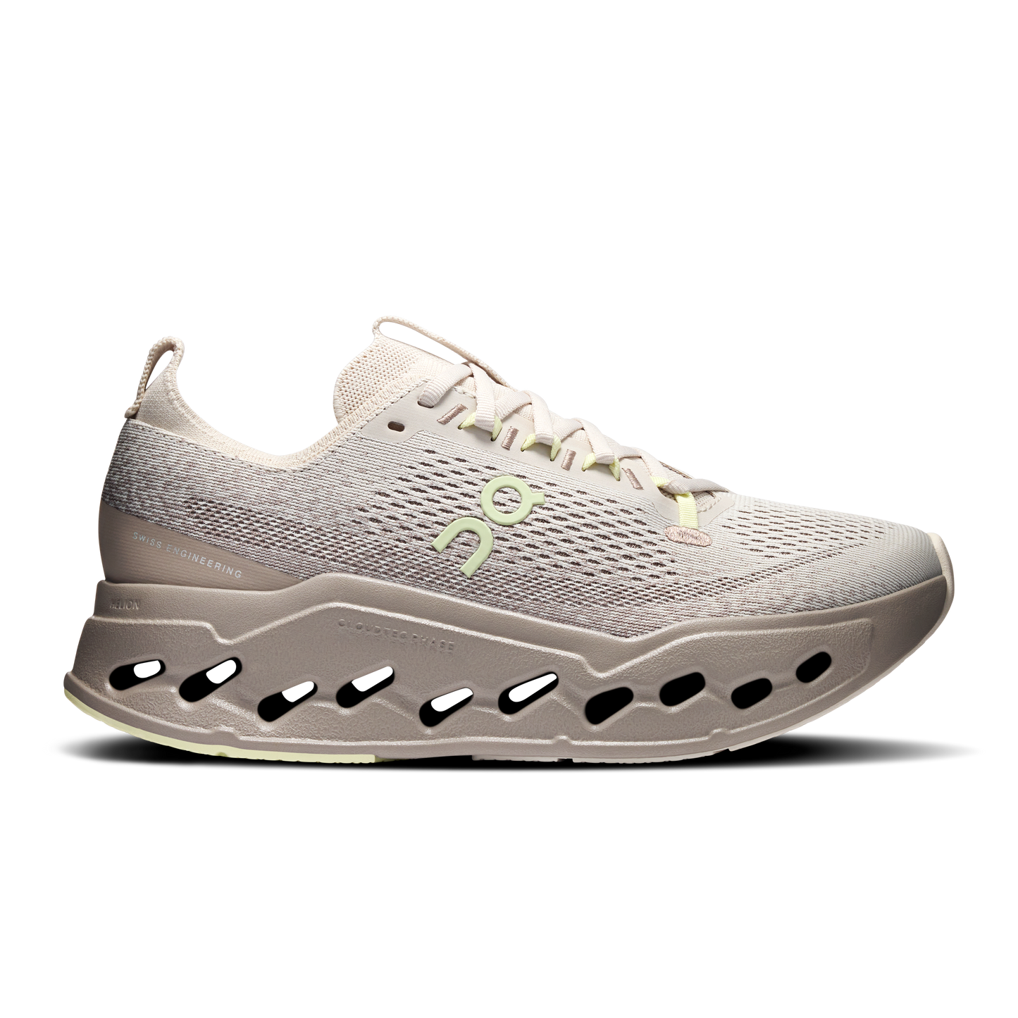 On Running Women's Cloudsurfer Max Shoes - Pelican / Limelight - Shopsportive