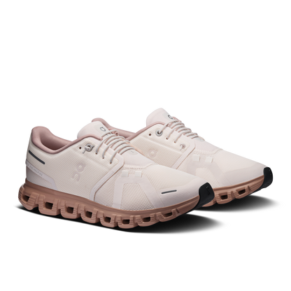 On Running Women's Cloud 6 Shoes - Oyster / Biscuit