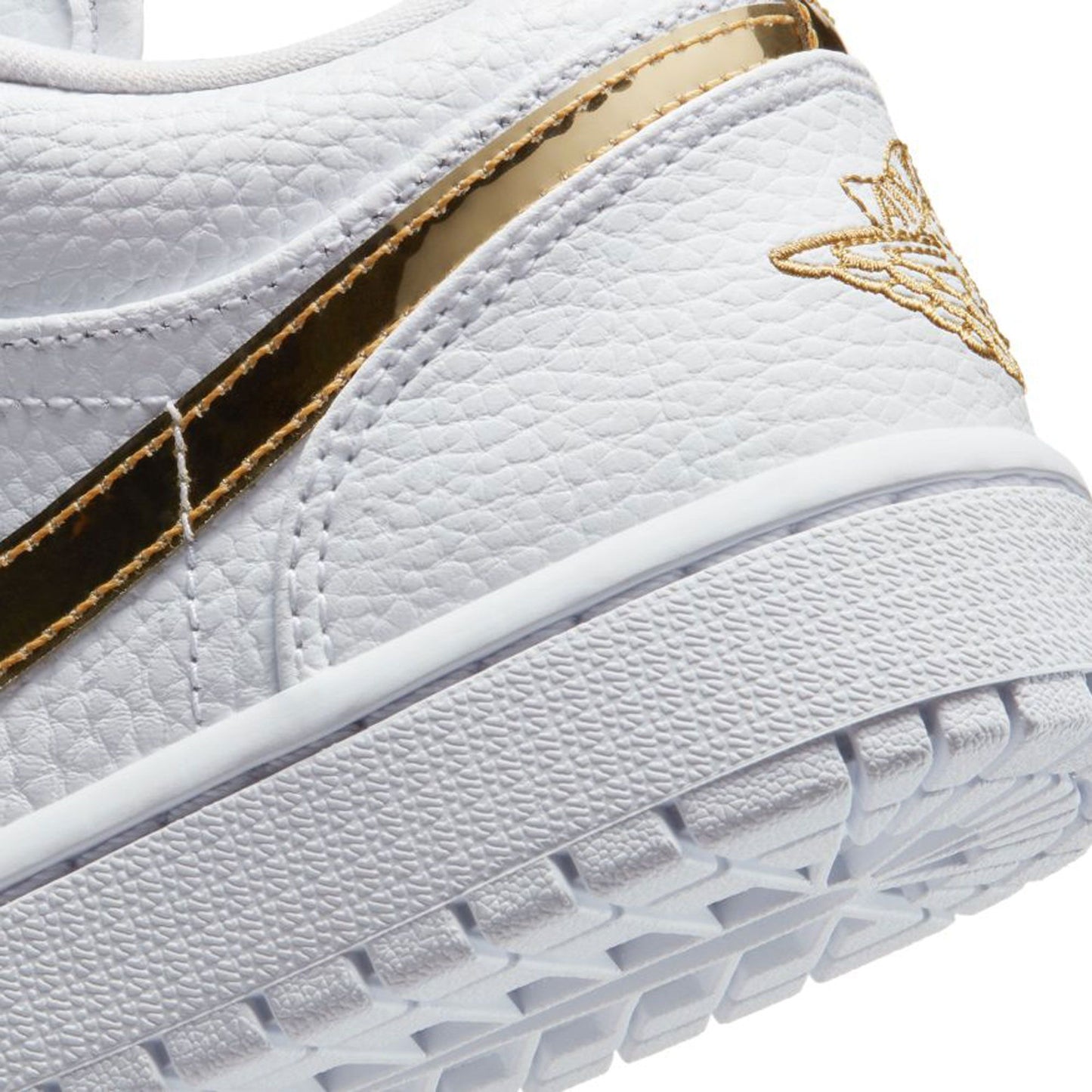 Nike Women's Air Jordan 1 Low SE Shoes - White / Metallic Gold