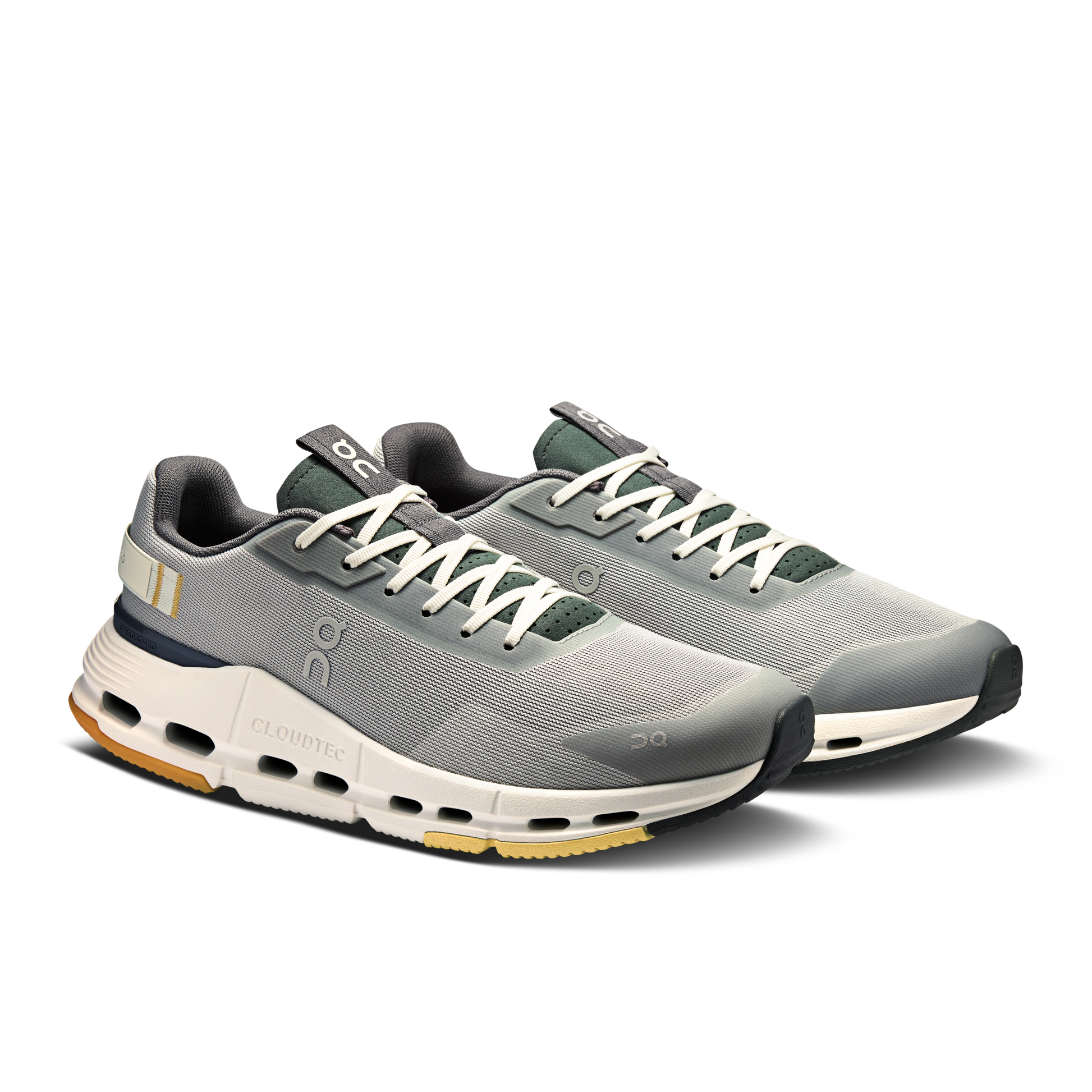 On Running Men's Cloudnova Form 2 Shoes - Glacier / Olive - Shopsportive