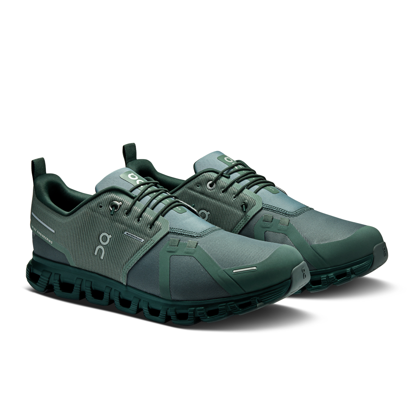On Running Men's Cloud 6 Waterproof Shoes - Olive / Evergreen - Shopsportive