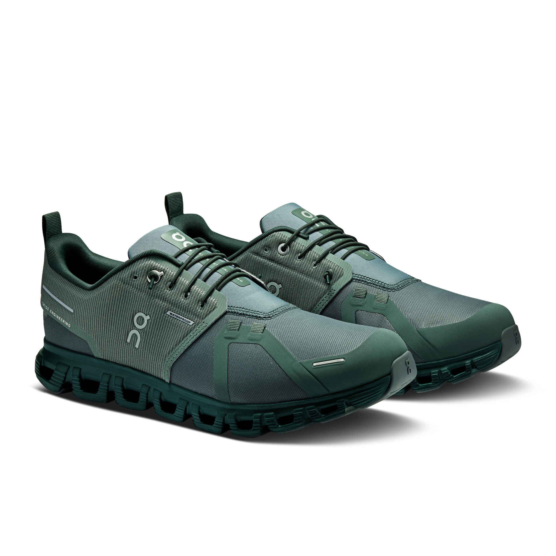 On Running Men's Cloud 6 Waterproof Shoes - Olive / Evergreen - Shopsportive