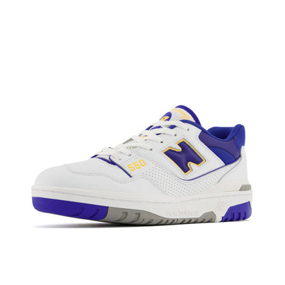 New Balance Men's 550 Lakers Shoes - White / Purple / Gold - Shopsportive