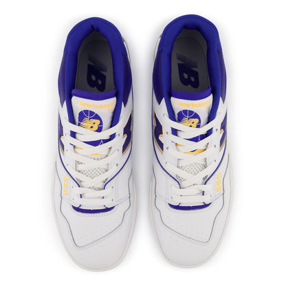 New Balance Men's 550 Lakers Shoes - White / Purple / Gold - Shopsportive