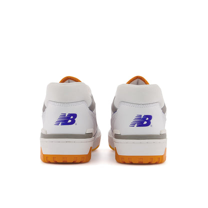 New Balance Men's 550 Lakers Shoes - White / Vibrant Orange / Purple - Shopsportive