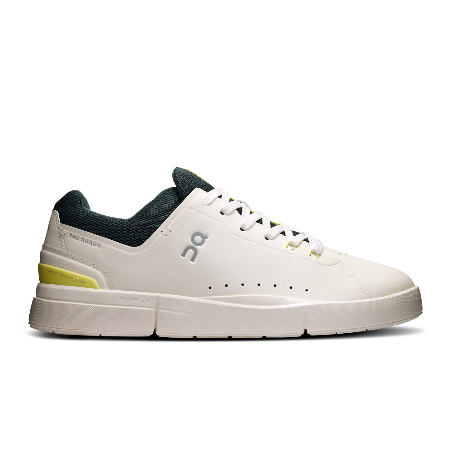 On Running Men's The Roger Advantage Shoes - Ivory / Evergreen