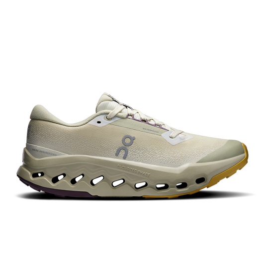 On Running Women's Cloudsurfer Trail 2 Waterproof Shoes - Ghost / Chalk - Shopsportive