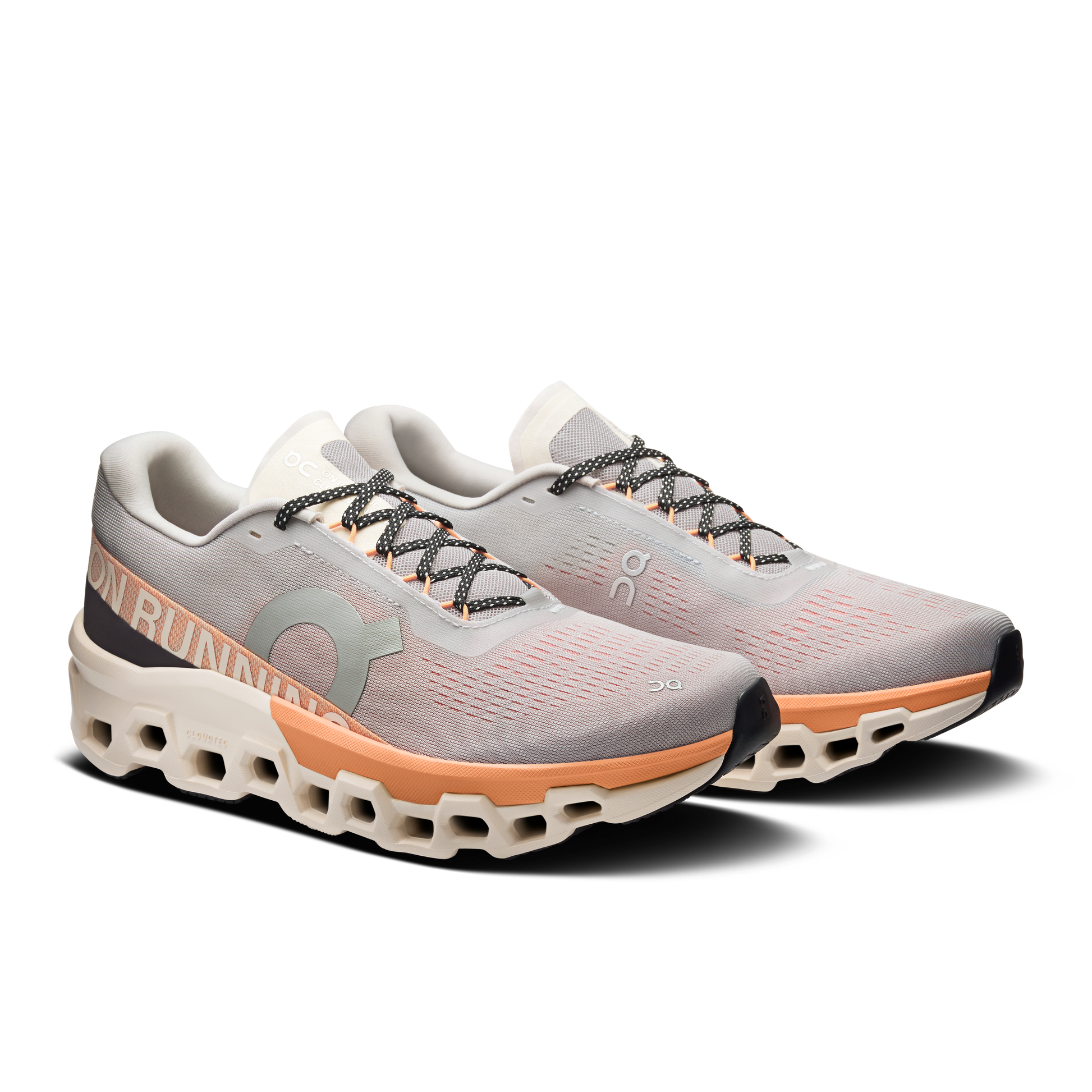 On Running Men's Cloudmonster 2 Shoes - Glacier / Tangerine - Shopsportive