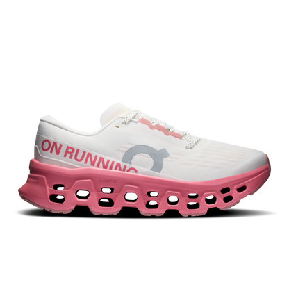 On Running Women's Cloudmonster 3 Shoes - Ivory / Camellia