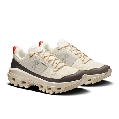On Running Women's Cloudrock Low Waterproof Shoes - Ivory / Ivory - Shopsportive