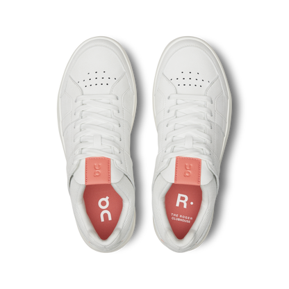 On Running Women's The Roger Clubhouse Shoes - White / Flamingo - Shopsportive